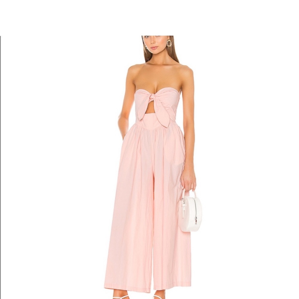 L’Academie The Rachel Jumpsuit in Pink 100% cotton